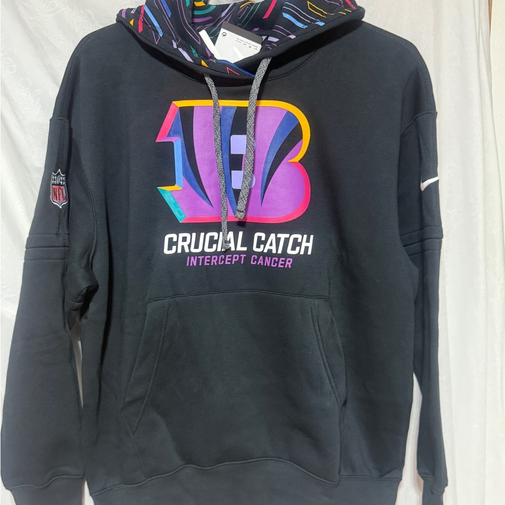 Cancer Awareness NFL Cincinnati Bengals Intercept Cancer Nike Hoodie XS